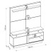 Estante para TV Até 60 Polegadas Viena 1 Porta Jatobá/Off White - Linea Brasil