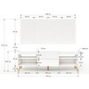 Rack com Painel para TV Até 60 Polegadas Milão 1 Porta 2 Prateleiras Branco - Pm