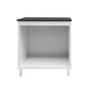 Balcão de Cozinha 78 Cm Pratico 2 Portas Jequitiba/Preto - J&a Móveis