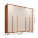 Guarda-Roupa Casal Milanus 6 Portas 6 Gavetas Freijo/Off White - Caemmun