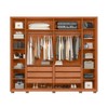Guarda-Roupa Casal Milanus 6 Portas 6 Gavetas Freijo/Off White - Caemmun