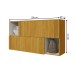 Armário Aéreo Cozinha 120 Cm Anne 2 Portas Cinamomo/Branco Acetinado - Chf Móveis