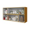 Armário Aéreo Cozinha 120 Cm Anne 2 Portas Cinamomo/Branco Acetinado - Chf Móveis