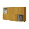 Armário Aéreo Cozinha 120 Cm Anne 2 Portas Cinamomo/Branco Acetinado - Chf Móveis