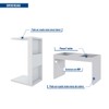 Mesa de Canto Multifuncional Book Branco - Caemmun