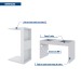 Mesa de Canto Multifuncional Book Branco - Caemmun