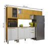Cozinha Completa Anne 10 Portas 2 Gavetas Cinamomo/Branco Acetinado - Chf Móveis