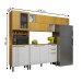 Cozinha Completa Anne 10 Portas 2 Gavetas Cinamomo/Branco Acetinado - Chf Móveis