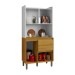 Cozinha Compacta Lucca 4 Portas 2 Gavetas Cinamomo/Branco Acetinado - Chf Móveis