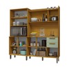Cozinha Compacta Jean 10 Portas 2 Gavetas Cinamomo/Verde Menta - Chf Móveis