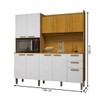 Cozinha Compacta Jean 10 Portas 2 Gavetas Cinamomo/Branco Acetinado - Chf Móveis