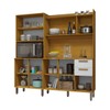 Cozinha Compacta Jean 10 Portas 2 Gavetas Cinamomo/Branco Acetinado - Chf Móveis