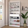 Sapateira Rubi 2 Portas com Espelho 1 Gaveta para 15 Pares de Sapato Branco - Panorama Móveis