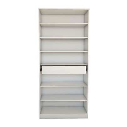 Armário Multiuso Plaza 2 Portas com Espelho 1 Gaveta Branco - Panorama Móveis