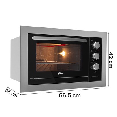 Forno Elétrico Fit Line Embutir 48l 127v Inox - Fischer