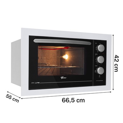 Forno Elétrico Fit Line Embutir 48l 127v Branco - Fischer