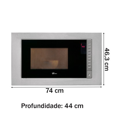 Micro-Ondas Embutir 25l Fit Line 127v Inox - Fischer