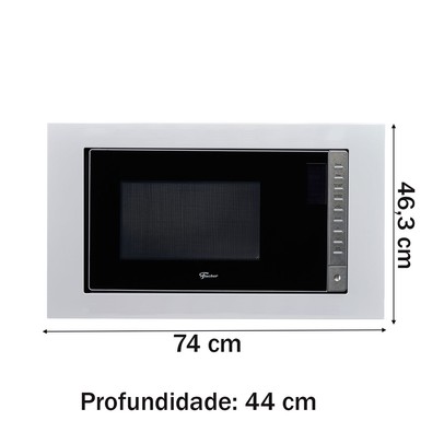 Micro-Ondas Embutir 25l Fit Line 220v Branca - Fischer