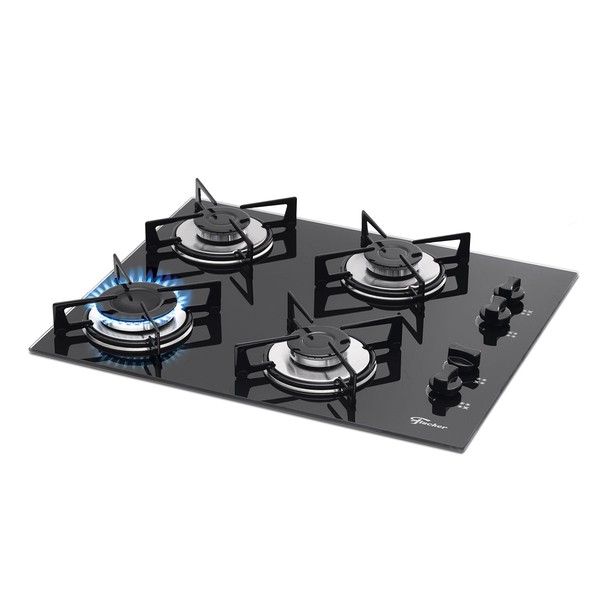 Cooktop 4 Bocas com Vidro Preto - Fischer