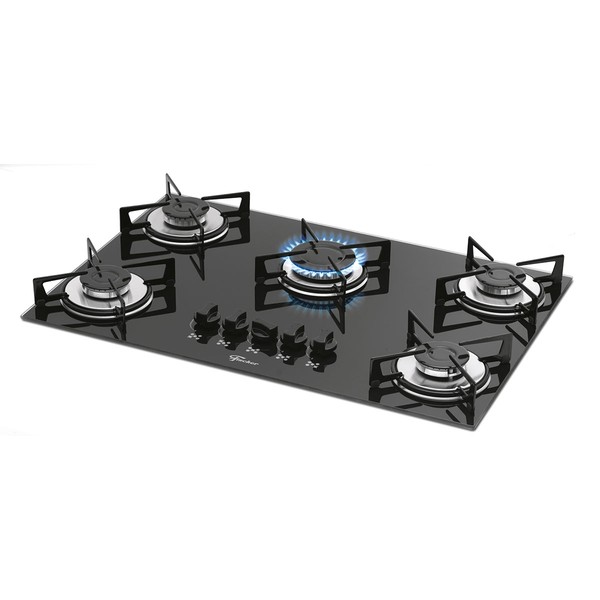 Cooktop 5 Bocas com Vidro Preto - Fischer