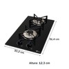 Cooktop 2 Bocas com Supervisor de Chama Preto - Fischer