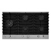 Cooktop 5 Bocas Platinium G Ii A Gás com Vidro Preto - Fischer