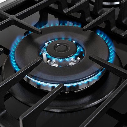 Cooktop 5 Bocas Platinium G Ii A Gás com Vidro Preto - Fischer