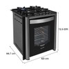Fogão de Embutir 4 Bocas Gran Cheff Gás com Grill Elétrico 220v Silver - Fischer