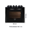 Fogão de Embutir 5 Bocas Tc Gran Cheff com Forno 220v Preto - Fischer