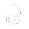 Mesa de Jantar 6 Lugares Franca com Vidro Mel/Off White/Veludo Pastel - Viero Móveis