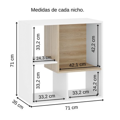 Nicho Organizador Sonho 12 Prateleiras Branco/Aveiro - Movelbras