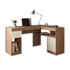 Mesa para Escritório Nilo 1 Porta 1 Gaveta Lamina Mel/Off White - Caemmun