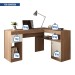 Mesa para Escritório Nilo 1 Porta 1 Gaveta Lamina Mel/Off White - Caemmun