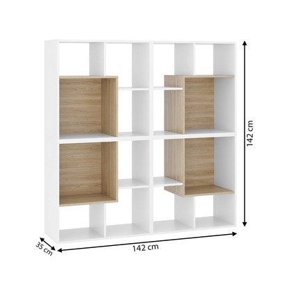Nicho Organizador Sonho 16 Prateleiras Branco/Aveiro - Movelbras