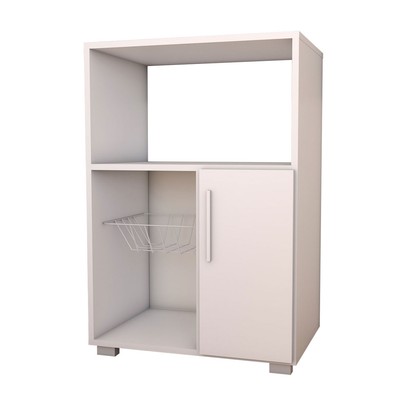 Armário de Cozinha 1 Porta Fruteira com Cesto Branco - Panorama Móveis