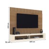 Painel para TV Até 65 Polegadas San Diego Ripado Canelato/Natural/Off White - Atualle Móveis