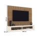 Painel para TV Até 65 Polegadas San Diego Ripado Canelato/Natural/Off White - Atualle Móveis