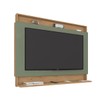 Painel para TV Até 60 Polegadas Madri New 1 Prateleira Flex Canelato Rustico/Grafite/Green Fosco - Atualle Móveis