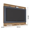 Painel para TV Até 60 Polegadas Madri New 1 Prateleira Flex Canelato Rustico/Grafite/Green Fosco - Atualle Móveis