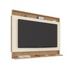 Painel para TV Até 60 Polegadas Madri New 1 Prateleira Flex Canelato Rustico/Natura/Off White - Atualle Móveis