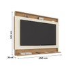 Painel para TV Até 60 Polegadas Madri New 1 Prateleira Flex Canelato Rustico/Natura/Off White - Atualle Móveis