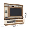 Estante para TV Até 65 Polegadas Verona 1 Porta Flex Canelato/Natura/Off White - Atualle Móveis