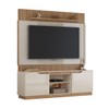 Estante para TV Até 70 Polegadas Torino 2 Portas Ripado Flex Natura Off White/Canelato - Atualle Móveis