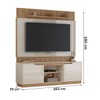 Estante para TV Até 70 Polegadas Torino 2 Portas Ripado Flex Natura Off White/Canelato - Atualle Móveis