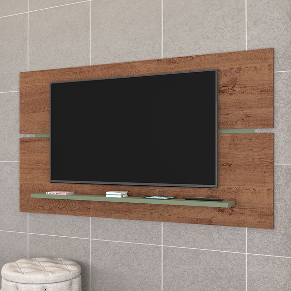 Painel para TV Até 65 Polegadas Roma Freijo Rustico Green Fosco - Atualle Móveis