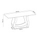 Mesa de Jantar 4 Lugares Los Angeles com Vidro Mel/Off White/Veludo Pastel - Panorama Móveis