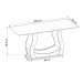 Mesa de Jantar 6 Lugares Los Angeles com Vidro Mel/Off White/Veludo Pastel - Panorama Móveis