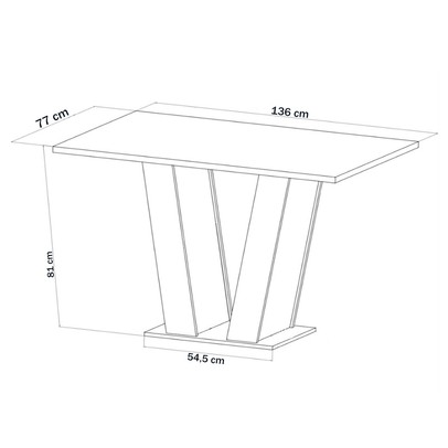 Mesa de Jantar 6 Lugares Califórnia com Vidro Mel/Off White/Veludo Pastel - Panorama Móveis