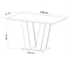 Mesa de Jantar 6 Lugares Las Vegas com Vidro Mel/Off White/Veludo Pastel - Panorama Móveis