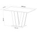 Mesa de Jantar 6 Lugares Las Vegas com Vidro Mel/Off White/Veludo Pastel - Panorama Móveis